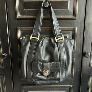 KORS Michael Kors Black and Gold Shoulder Bag Tote